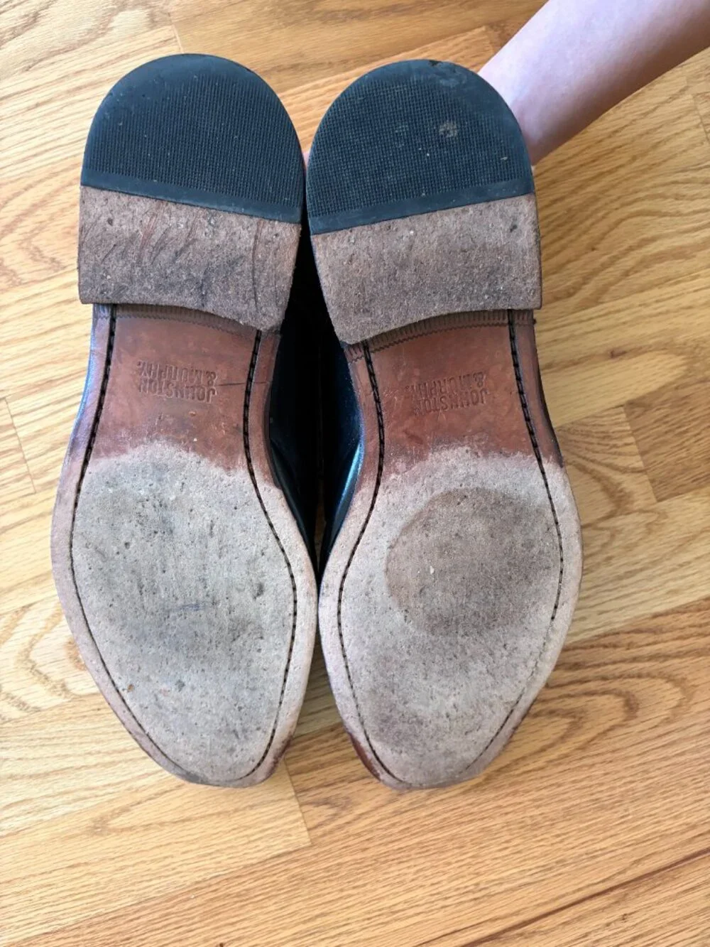 Johnston & Murphy Bradford Cap Toe Black Dress Shoes - size 13